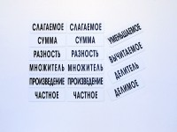 Набор магнитных карточек "Компоненты арифметических действий" - fgospostavki.ru - Иркутск