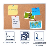 Доска пробковая 1200х900 - fgospostavki.ru - Иркутск