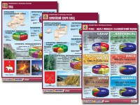 Комплект таблиц "Хозяйство и регионы России" (14 таблиц, А1, ламинированные) - fgospostavki.ru - Иркутск