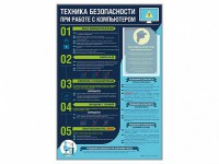 Стенд-уголок "Техника безопасности при работе на компьютере в общеобразовательных учреждениях" - fgospostavki.ru - Иркутск