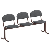 Блок стульев 3-х местный с не откидывающимися сидениями (ткань) - fgospostavki.ru - Иркутск