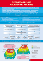 Таблица "Предоставление населению убежищ" (100х140 сантиметров, винил) - fgospostavki.ru - Иркутск