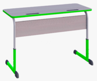 Парта SMARTY KEY двухместная регулируемая по высоте с антивандальной кромкой - fgospostavki.ru - Иркутск