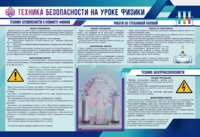 Стенд-уголок "Техника безопасности на уроках физики" - fgospostavki.ru - Иркутск