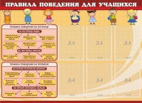 Стенд "Правила поведения для учащихся" - fgospostavki.ru - Иркутск