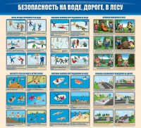 Стенд "Безопасность на воде, дороге, в лесу" - fgospostavki.ru - Иркутск