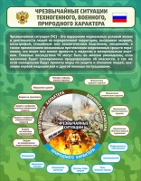 Стенд "Чрезвычайные ситуации техногенного, военного, природного характера" Вариант 2 - fgospostavki.ru - Иркутск