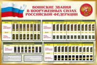 Стенд "Воинские звания в вооруженных силах РФ" - fgospostavki.ru - Иркутск