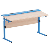 Стол ученический двухместный с наклоном столешницы (0-15°) на прямоугольной трубе - fgospostavki.ru - Иркутск