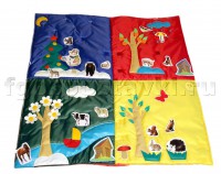 Дидактический коврик "Времена года" с дополнительными аппликациями животных - fgospostavki.ru - Иркутск