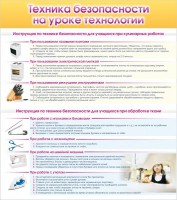 Стенд "Техника безопасности на уроке технологии" - fgospostavki.ru - Иркутск