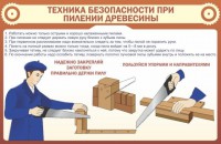 Стенд "Техника безопасности при пилении древесины" - fgospostavki.ru - Иркутск