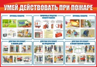 Стенд "Умей действовать при пожаре" - fgospostavki.ru - Иркутск
