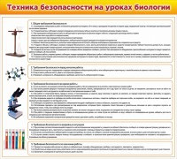 Стенд "Техника безопасности на уроках биологии" Вариант 2 - fgospostavki.ru - Иркутск