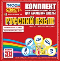 Динамические раздаточные пособия. Русский язык (веера). Читаем по слогам (слоги из двух букв). Конструируем слова (слоги из двух и трех букв). - fgospostavki.ru - Иркутск