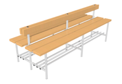 Скамья для раздевалок двухсторонняя с спинкой (2 метра) - fgospostavki.ru - Иркутск