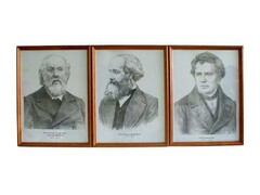 Портреты выдающихся физиков (деревянная рамка, под стеклом) - fgospostavki.ru - Иркутск