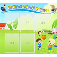 Стенд "Спортивный уголок" с 5 карманами - fgospostavki.ru - Иркутск