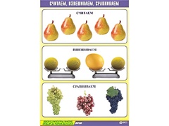 Таблица демонстрационная "Считаем, взвешиваем, сравниваем" (винил 70x100) - fgospostavki.ru - Иркутск