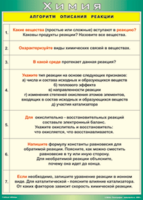 Таблица "Алгоритм описания реакции" (100х140 сантиметров, винил) - fgospostavki.ru - Иркутск