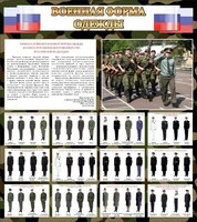 Стенд "Военная форма одежды (флаг РФ)" - fgospostavki.ru - Иркутск
