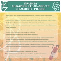 Стенд "Правила пожарной безопасности в кабинете физики" - fgospostavki.ru - Иркутск