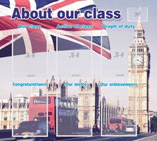Стенд "About our class" - fgospostavki.ru - Иркутск