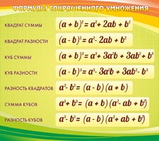 Стенд "Формулы сокращенного умножения" Вариант 3 - fgospostavki.ru - Иркутск