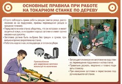 Стенд "Основные правила при работе на токарном станке по дереву" - fgospostavki.ru - Иркутск