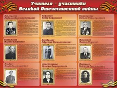 Стенд "Учителя-участники Великой Отечественной войны" - fgospostavki.ru - Иркутск