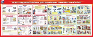 Стенд "Уголок гражданской обороны и действия населения в чрезвычайных ситуациях" - fgospostavki.ru - Иркутск