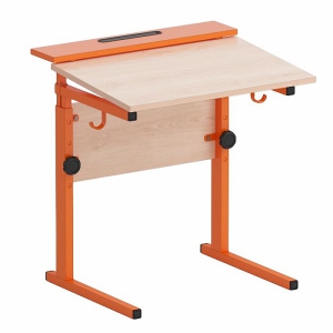 Стол ученический с наклоном столешницы (0-15°) на прямоугольной трубе - fgospostavki.ru - Иркутск