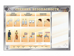 Электрифицированный стенд "Техника безопасности" с маркерными полями - fgospostavki.ru - Иркутск
