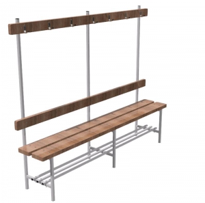 Скамья для раздевалок односторонняя с вешалкой (2 метра) - fgospostavki.ru - Иркутск