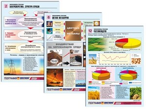 Комплект таблиц по географии "Экономика России" раздаточные (цветные, ламинированные, А4, 16 штук) - fgospostavki.ru - Иркутск