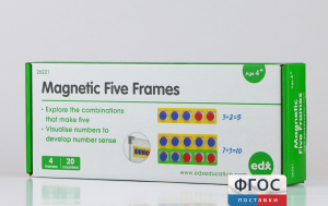 Счетное поле "5" магнитное 4 шт., 20 2-х цветных счетных фишек - fgospostavki.ru - Иркутск