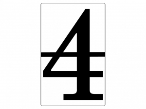 Набор магнитных карточек "Произвольный размер "4" (6 штук) - fgospostavki.ru - Иркутск