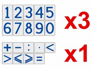 Комплект магнитов (демонстрационных) для школьной доски "Цифры и знаки" - fgospostavki.ru - Иркутск