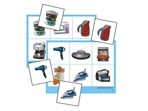 Логопедическое лото "Бытовая техника" (4 планшета, 24 карточки, цветное, ламинированное) - fgospostavki.ru - Иркутск