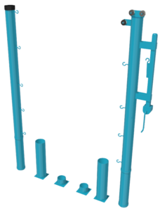 Стойки для большого тенниса с механизмом натяжения со стаканами - fgospostavki.ru - Иркутск