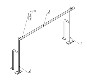 Станок хореографический напольный (1,5 метра, однорядный) - fgospostavki.ru - Иркутск