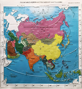 Пособие "Политико-административная карта Азии с краткой справкой о странах" - fgospostavki.ru - Иркутск