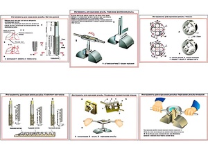 Плакаты ПРОФТЕХ "Инструменты для нарезания резьбы" (6 пл, винил, 70х100) - fgospostavki.ru - Иркутск