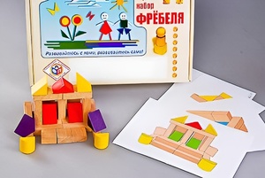 Игровой набор Фребеля "Конструктор деревянный без соединений-4" (Серия "Эксперимент") - fgospostavki.ru - Иркутск