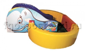 Сухой бассейн овальный с горкой "Кит" ПВХ - fgospostavki.ru - Иркутск