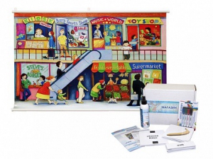 Магнитно-маркерный ситуационный плакат "Магазин" с набором магнитных карточек + методические рекомендации (иностранный язык) - fgospostavki.ru - Иркутск