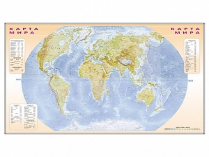 Фрагмент (демонстрационный) маркерный (двухсторонний) "Карта мира и Российской Федерации" + комплект тематических магнитов - fgospostavki.ru - Иркутск