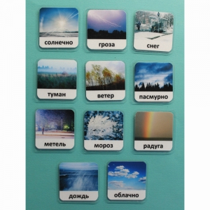 Набор карточек "Погода" (с фотографиями) - fgospostavki.ru - Иркутск
