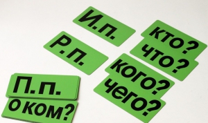 Набор магнитных карточек "Падежи" (фон зелёный) - fgospostavki.ru - Иркутск