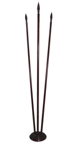 Подставка для флагов напольная с тремя отверстиями в сборе (дерево) - fgospostavki.ru - Иркутск